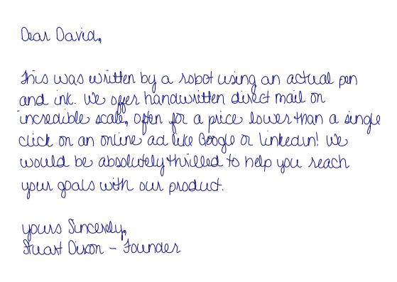 Handwriting style — Aunt Alice
