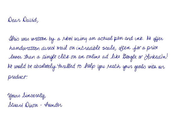 Handwriting style — Sue from bingo