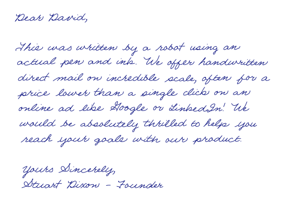 Handwriting style — Teacher's note