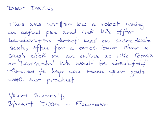 Handwriting style — Elliot the accountant