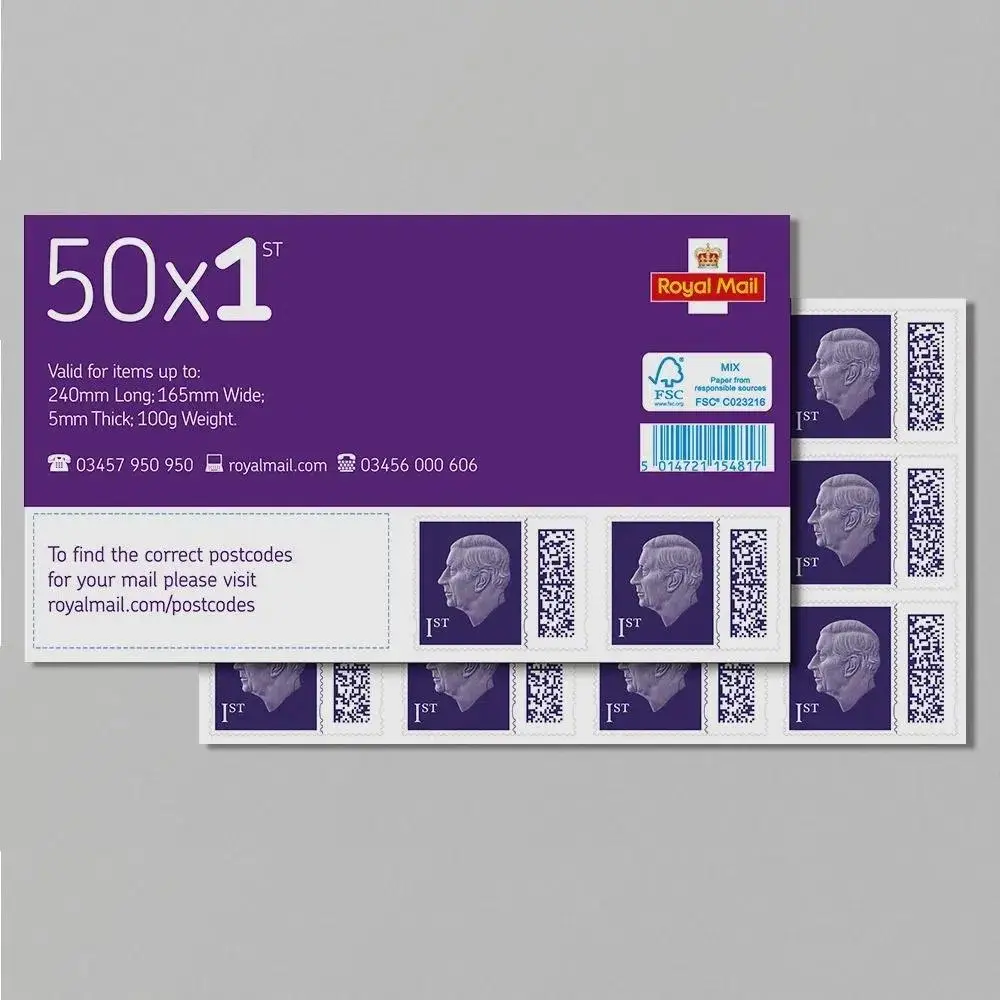 50 x 1st Class Stamp Sheet