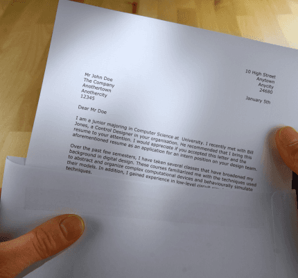 Typed Formal Business Letter