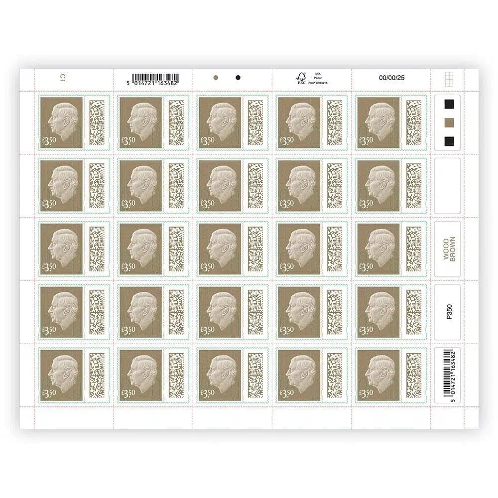Sheet of 25 x £3.50 Stamps